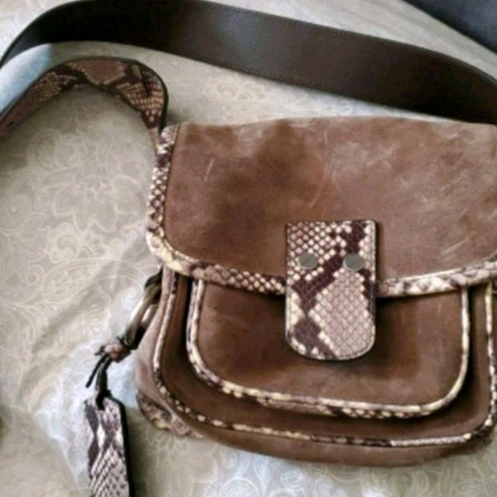 Michael kors suede crossbody bag